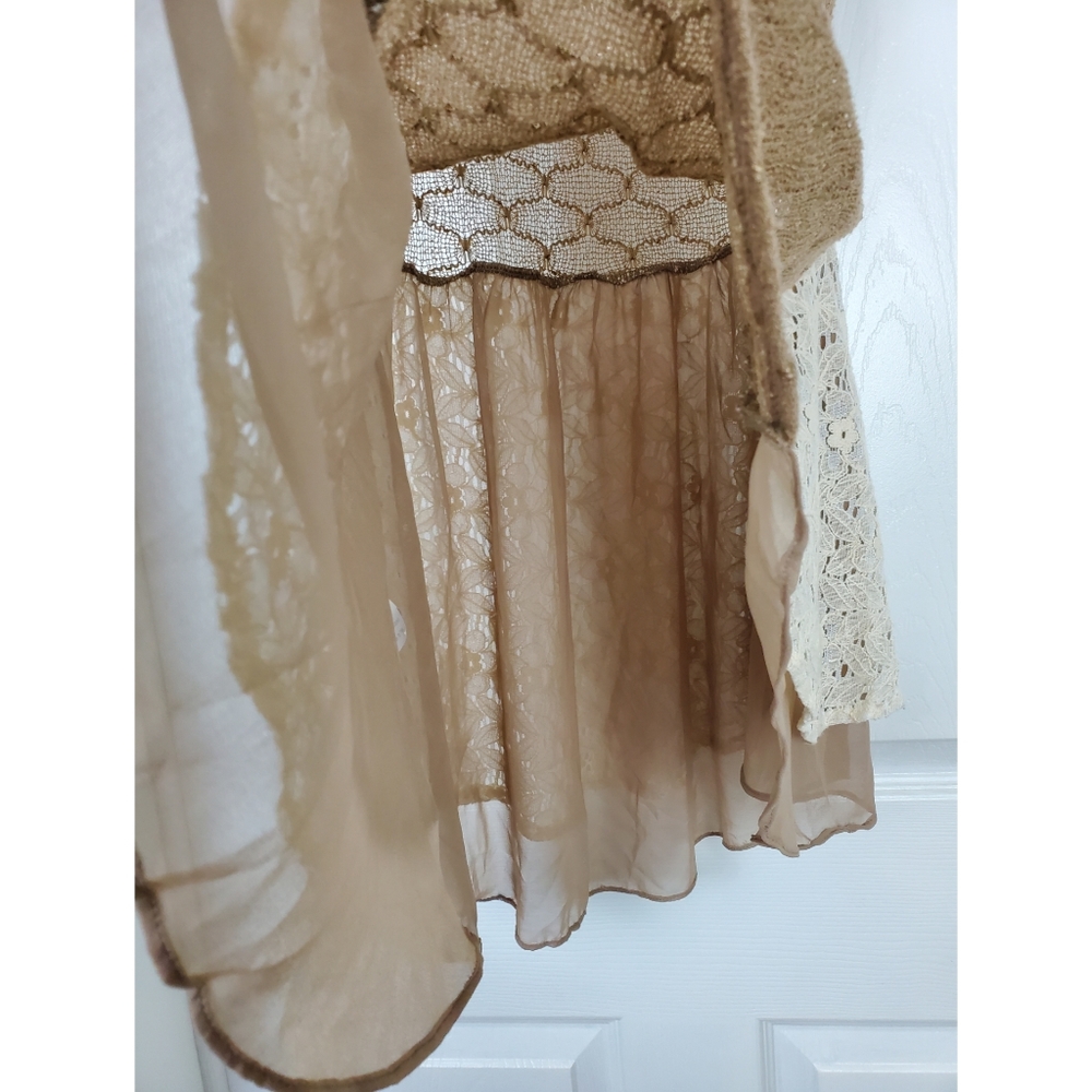 NWT A'reve lace hi low peplum tank top size M - Picture 4 of 8